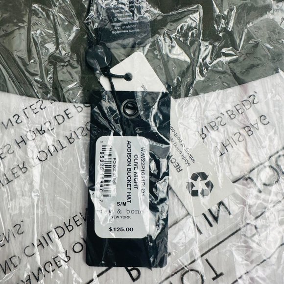 Rag & Bone Addison Bucket Hat Olive Night Size S/M MSRP 125$ - Picture 4 of 5